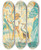 Triptych art skateboard deck of Clifford Webb A Jungle Picnic Pl06 by Clifford Webb (1894-1972)