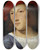 Triptych art skateboard deck of Titian Portrait Of A Young Man by Titian (1488-1576)