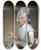 Triptych art skateboard deck of Gilbert Stuart Catherine Brass Yates Mrs Richard Yates by Gilbert Stuart (1755-1828)