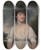 Triptych art skateboard deck of Sir William Beechey Portrait Of Miss Elizabeth Byrd Later Mrs Slight by Sir William Beechey (1753-1839)