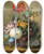 Triptych art skateboard deck of Georgius Johannes Jacobus Van Os Still Life With Flowers And A Birds Nest by Georgius Jacobus Johannes Van Os (1782-1861)