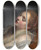Triptych art skateboard deck of Jeanbaptiste Greuze The Dreamer by Jean-Baptiste Greuze (1725-1805)