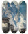 Triptych art skateboard deck of Oskar Mulley Berghof Vor Gletscherlandschaft by Oskar Mulley (1891-1949)