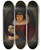 Triptych art skateboard deck of Antonio Zeno Shindler Pocahontas by Antonio Zeno Shindler (1823-1899)