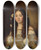 Triptych art skateboard deck of Jacob Ferdinand Voet Portrait Of Laura Chigi by Jacob Ferdinand Voet (1639-1700)