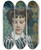 Triptych art skateboard deck of Leo Putz Tico Mewes by Leo Putz (1869-1940)