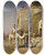 Triptych art skateboard deck of Edwin Lord Weeks The Old Bluetiled Mosque Outside Of Delhi India by Edwin Lord Weeks (1849-1903)