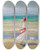 Triptych art skateboard deck of Sir John Lavery A Windy Day by Sir John Lavery (1856-1941)