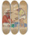 Triptych art skateboard deck of Jessie Willcox Smith Building A Sand Castle by Jessie Willcox Smith (1863-1935)