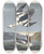 Triptych art skateboard deck of John James Audubon Smew Or White Nun by John James Audubon (1785-1851)