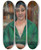 Triptych art skateboard deck of Jzef Pankiewicz Wifes Portrait In A Green Sweater by Jozef Pankiewicz (1866-1940)