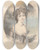 Triptych art skateboard deck of John Downman Portrait Of A Lady_2 by John Downman (1750-1824)