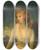 Triptych art skateboard deck of Sir Thomas Lawrence Mrs Ayscoghe Boucherett by Sir Thomas Lawrence (1769-1830)