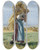 Triptych art skateboard deck of Julien Dupr In The Fields by Julien Dupre (1851-1910)