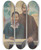 Triptych art skateboard deck of Samuel Johnson Woolf Chiang Kaishek And Madame Chiang by Samuel Johnson Woolf (1880-1948)