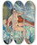 Triptych art skateboard deck of Suzanne Valadon Nu Assis Au Bord Dun Lit by Suzanne Valadon (1865-1938)