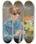 Triptych art skateboard deck of Louis Valtat Femme Tricotant by Louis Valtat (1869-1952)
