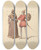 Triptych art skateboard deck of John Richard Coke Smyth Sketches Of Costume Pl073 by John Richard Coke Smyth (1808-1882)