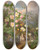 Triptych art skateboard deck of Josef Lauer Still Life With Bird by Josef Lauer (1818-1881)