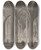Triptych art skateboard deck of Johann Ludwig Ernst Morgenstern Blick In Den Chor Einer Dreischiffigen Gotischen Hallenkirche Mit Staffagefiguren In Der Tracht Des 17 Jahrhunderts 1819 by Johann Ludwig Ernst Morgenstern (1738-1819)