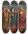 Triptych art skateboard deck of Jzef Simmler Sketch To The Painting Three Marys Walking To Christs Tomb_2 by Jozef Simmler (1823-1868)