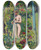 Triptych art skateboard deck of Maurice Denis Nymphe Aux Fleurs Nu La Draperie Dans Le Jardin by Maurice Denis (1870-1943)
