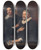 Triptych art skateboard deck of Anthony Van Dyck Portrait Of The Engravers Pieter De Jode The Elder And Pieter De Jode The Younger by Anthony Van Dyck (1599-1641)