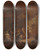 Triptych art skateboard deck of Nicolaes Pietersz Berchem Peasants Dancing In A Barn by Nicolaes Pietersz Berchem (1620-1683)