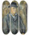 Triptych art skateboard deck of Paul Czanne The Artists Sonpaul by Paul Cezanne (1839-1906)