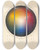 Triptych art skateboard deck of Sir George Hayter Diagram Of Colours by Sir George Hayter (1792-1871)