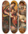 Triptych art skateboard deck of Giovanni Battista Paggi The Mystical Marriage Of Saint Catherine by Giovanni Battista Paggi (1554-1627)