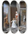 Triptych art skateboard deck of Jacob Ochtervelt A Nurse And A Child In An Elegant Foyer by Jacob Ochtervelt (1634-1682)