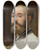 Triptych art skateboard deck of Douard Manet Head Of Jeanbaptiste Faure 18301914 by douard Manet (1832-1883)