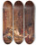 Triptych art skateboard deck of Eugne Delacroix Le Corps De Garde Mekns by Eugene Delacroix (1798-1863)