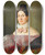 Triptych art skateboard deck of Johann Matthias Ranftl Portrait Of A Lady by Johann Matthias Ranftl (1804-1854)
