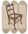 Triptych art skateboard deck of George C Brown Chair Frame by George C Brown