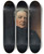 Triptych art skateboard deck of Georges Jules Victor Clairin Portrait Dauguste Cain by Georges Jules Victor Clairin (1843-1919)