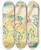 Triptych art skateboard deck of Clifford Webb A Jungle Picnic Pl03 by Clifford Webb (1894-1972)