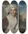 Triptych art skateboard deck of Sir Thomas Lawrence Portrait Of Rebecca Lady Simeon by Sir Thomas Lawrence (1769-1830)
