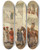 Triptych art skateboard deck of Edwin Lord Weeks Before The Hunt_1 by Edwin Lord Weeks (1849-1903)