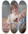 Triptych art skateboard deck of Henri Gervex Femme Lventail Portrait De Rjane by Henri Gervex (1852-1929)