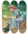 Triptych art skateboard deck of Federico Zandomeneghi Reading Young Lady La Liseuse by Federico Zandomeneghi (1841-1917)