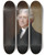 Triptych art skateboard deck of Gilbert Stuart Thomas Jefferson by Gilbert Stuart (1755-1828)