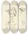 Triptych art skateboard deck of David Humbert De Superville Female Acrobate Balancing On The Head Of A Warrior After A Greek Vase by David Humbert De Superville (1770-1849)