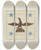 Triptych art skateboard deck of Cornelius Christoffels And Margaret Linsley Pieced Autograph Quilt 1 Piece_14 by Cornelius Christoffels And Margaret Linsley