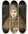 Triptych art skateboard deck of Gabriel Von Max St Elisabeth As A Child by Gabriel Von Max (1840-1915)