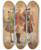 Triptych art skateboard deck of Wilhelm Marstrand Holberg Gr Af Vejen For Jacob Von Thyboe Og Jean De France by Wilhelm Marstrand (1810-1873)