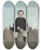 Triptych art skateboard deck of Henri Rousseau Boy On The Rocks by Henri Rousseau (1844-1910)