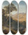 Triptych art skateboard deck of David Johnson Near Shelburne Vermont by David Johnson (1827-1908)