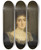 Triptych art skateboard deck of Lucien Lvydhurmer Presumed Portraitof Marguerite De Schickler Countesse Hubert De Pourtals by Lucien Lvy-Dhurmer (1865-1953)